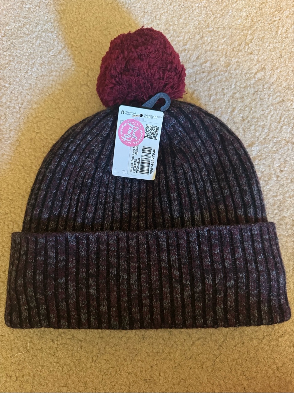 Lululemon Womens Textured Fleece-Lined Knit Beanie